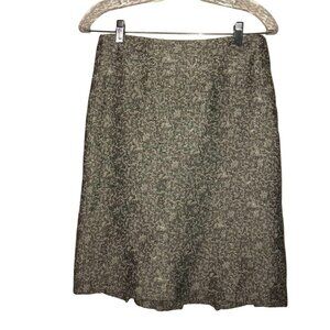 Ann Taylor Womens Silver & Gray Brocade Textured A-Line Skirt Size 2